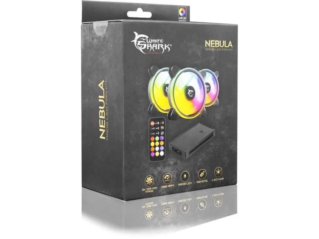 Nebula White Shark Fan 1262-04-V - ARGB kit - Afbeelding 8