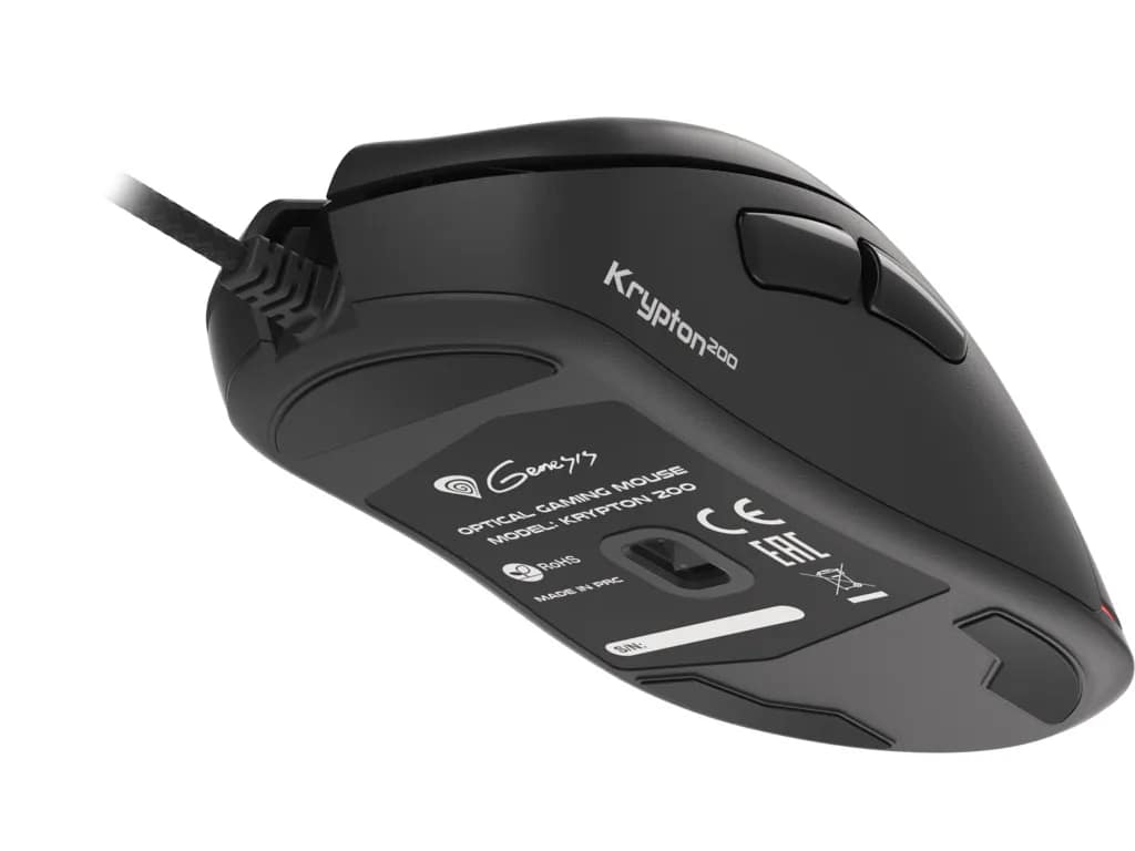 Krypton 200 Gaming Muis - 6.400 DPI - 6 Knoppen - RGB - Zwart - Afbeelding 3