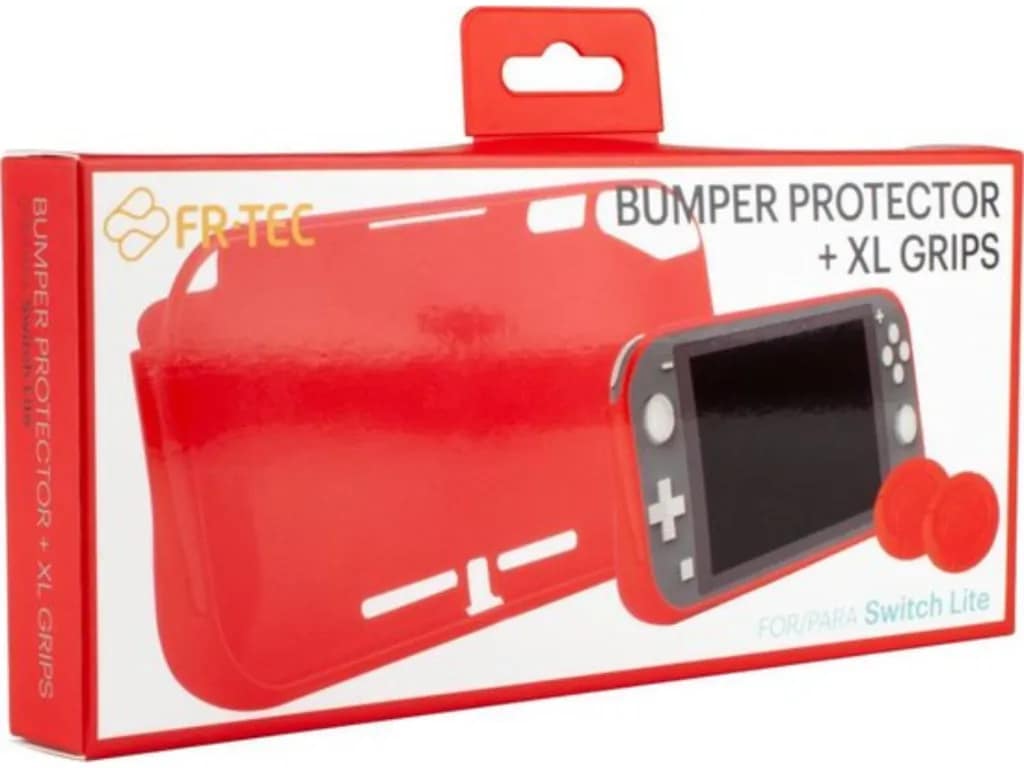 Nintendo Switch Lite Protection Bumper met XL Thumb Grips - Rood - Afbeelding 4
