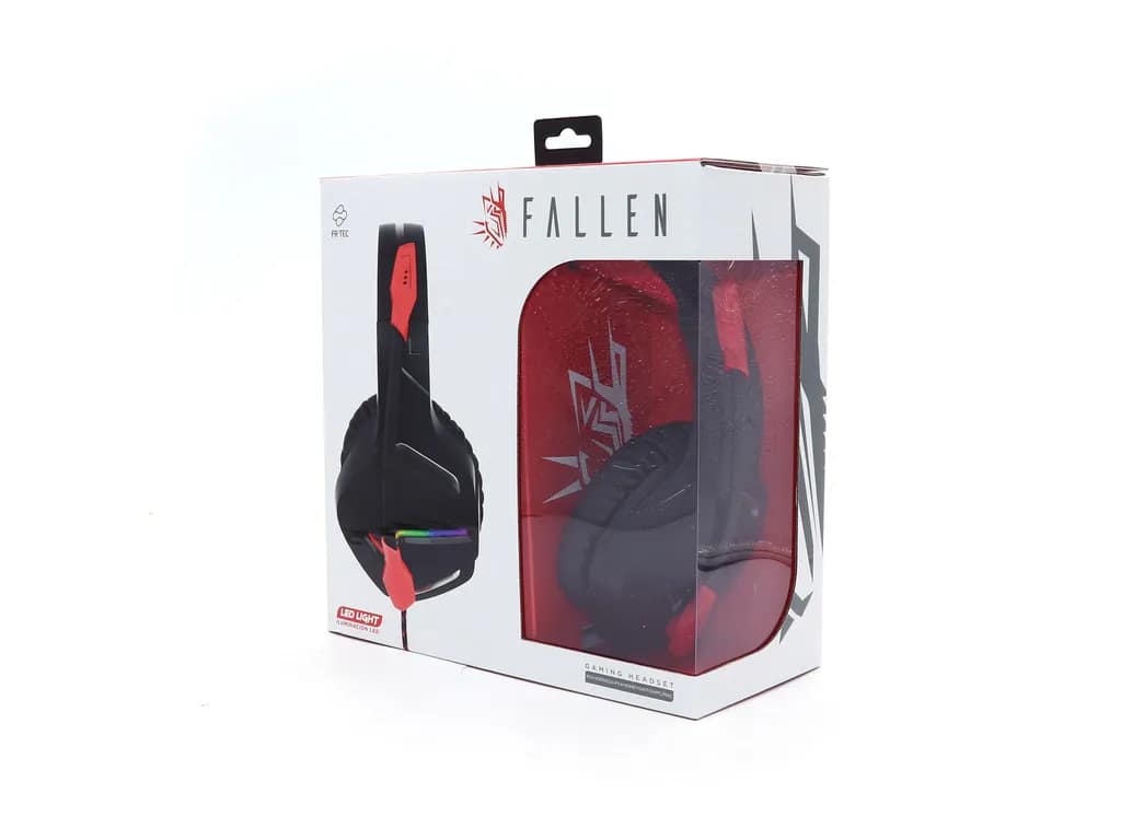 Fallen Gaming Headset - Zwart/Rood - Afbeelding 2