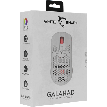 GM-5007 Galahad Gaming Muis - 7.200 DPI - 6 Knoppen - RGB - Wit